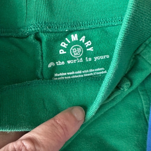 Primary Kids Green and Blue Jogger Pants 12-18 months EUC - Picture 4 of 8